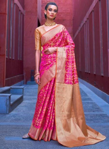 Pink Colour RAJTEX KSHAYRA SILK Heavy Festive Wear Designer Fancy Saree Collection 180001